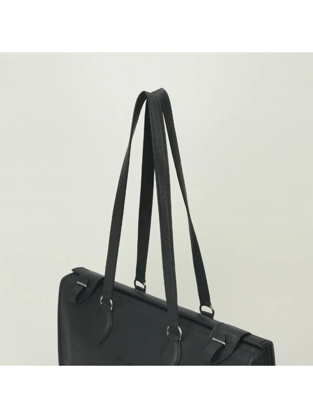 Hermes Cabas 40 Business Briefcase Taurillon Clemence Dark Navy